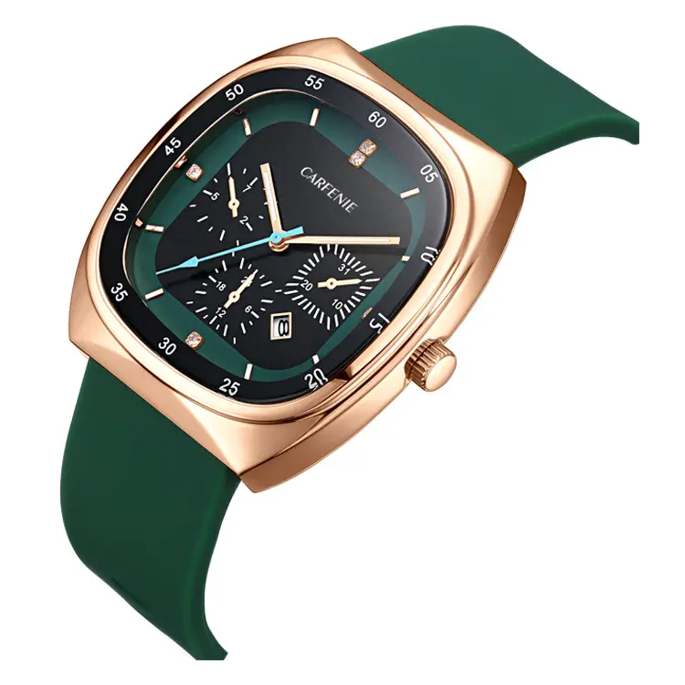 Cafenie Large Square Quartz Watch Black - Image 6