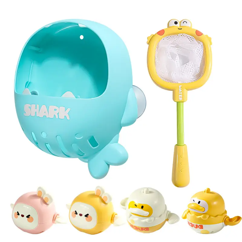 Little Duck, Yellow Duck, Fishing Net, Kidsren's Fishing, Playing in the Water, Baby Bathroom Bathing and Bathing Toy, 2 Years Old