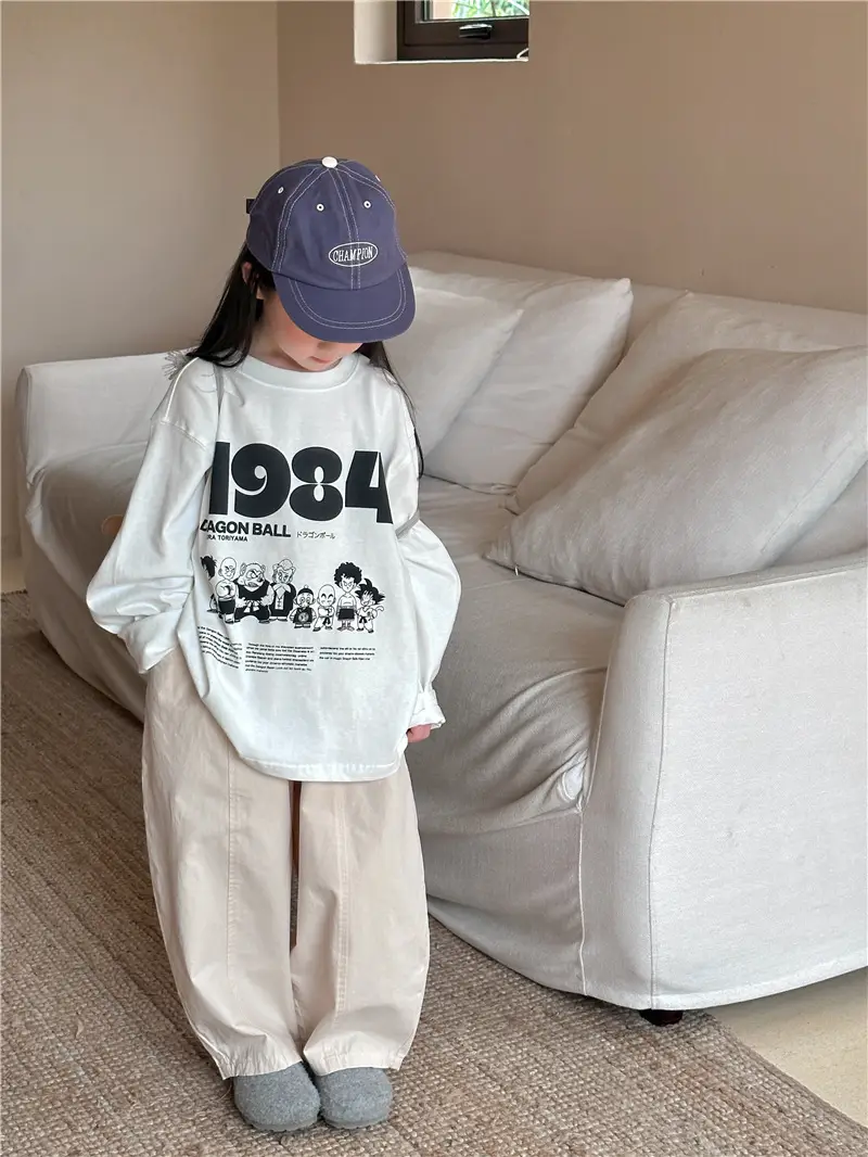 Kids Korean Style T-Shirt 2025 Autumn Boys Girls - Image 2
