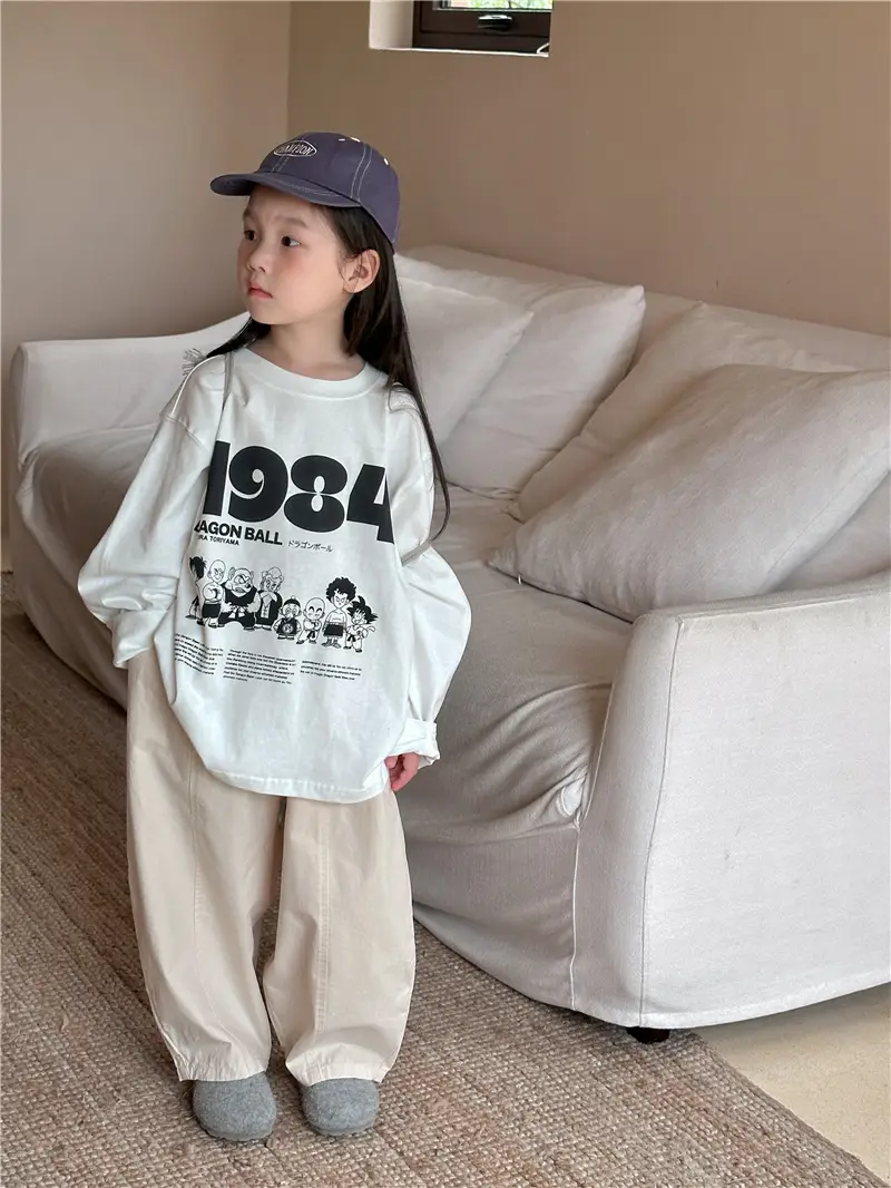 Kids Korean Style T-Shirt 2025 Autumn Boys Girls - Image 3