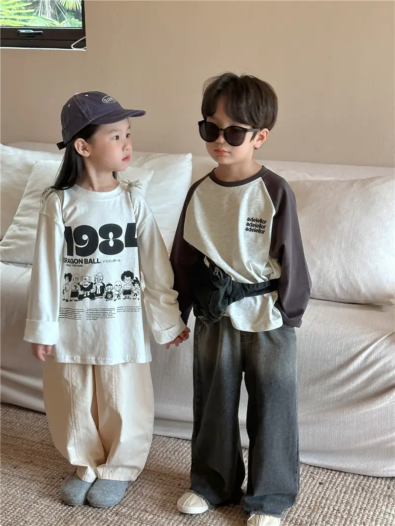 Kids Korean Style T-Shirt 2025 Autumn Boys Girls - Image 6