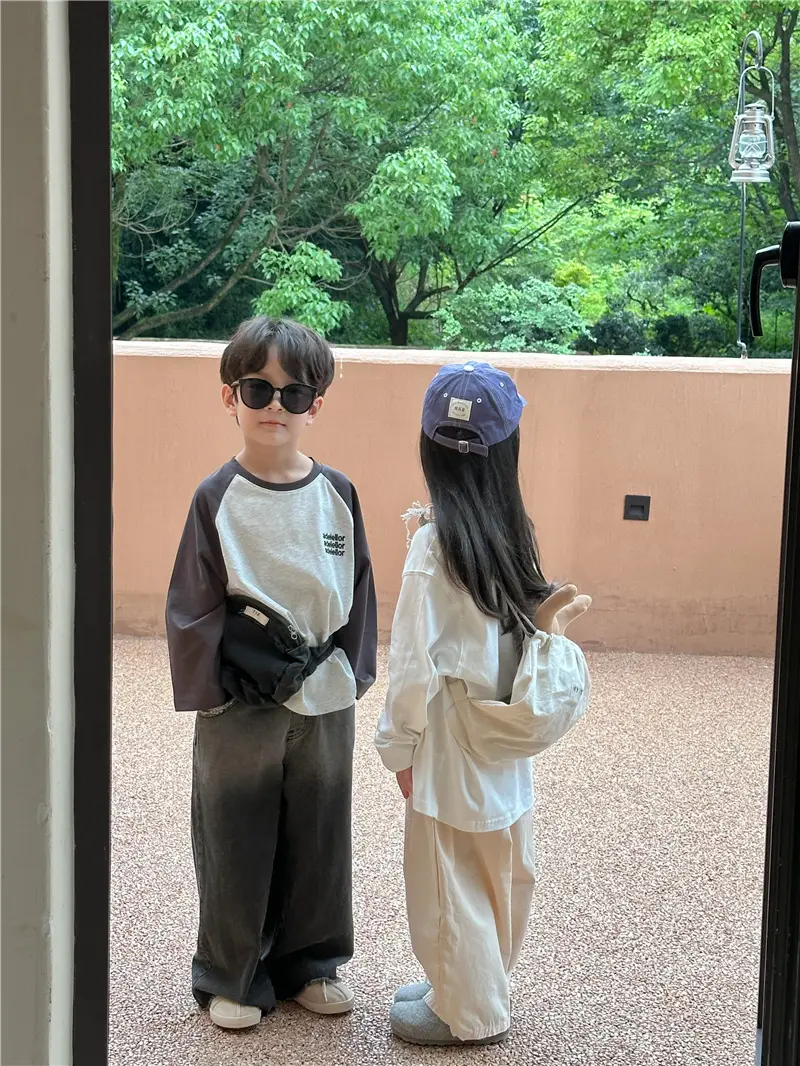 Kids Korean Style T-Shirt 2025 Autumn Boys Girls — feature 11