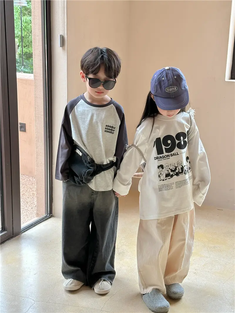 Kids Korean Style T-Shirt 2025 Autumn Boys Girls — feature 13