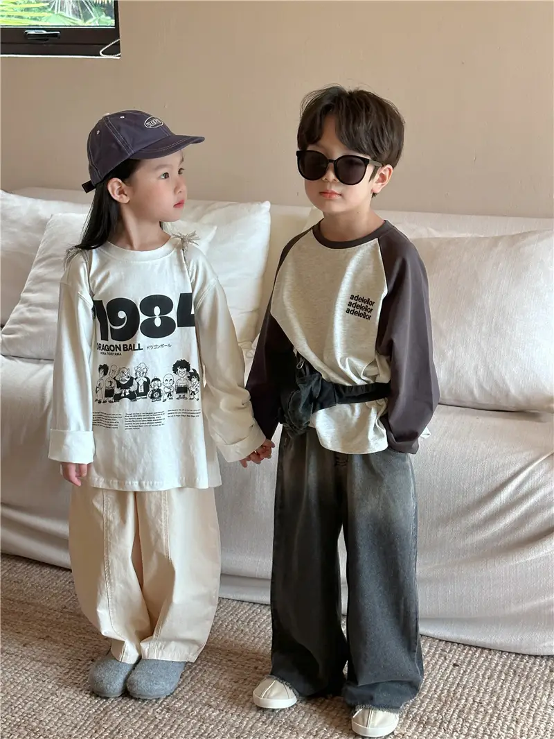Kids Korean Style T-Shirt 2025 Autumn Boys Girls — feature 6