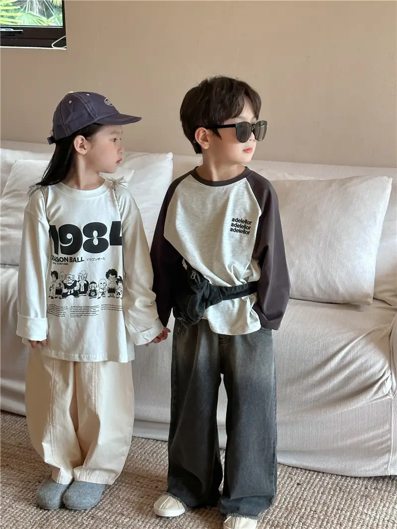 Kids Korean Style T-Shirt 2025 Autumn Boys Girls — feature 7