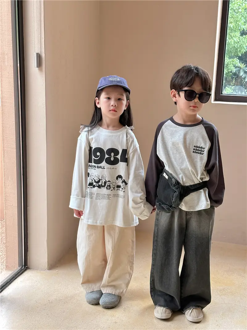 Kids Korean Style T-Shirt 2025 Autumn Boys Girls — feature 8