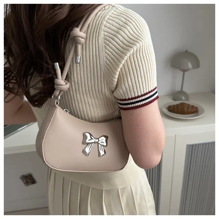 Women's Brown Bow Crossbody Bag 2024 Spring Summer — feature 14