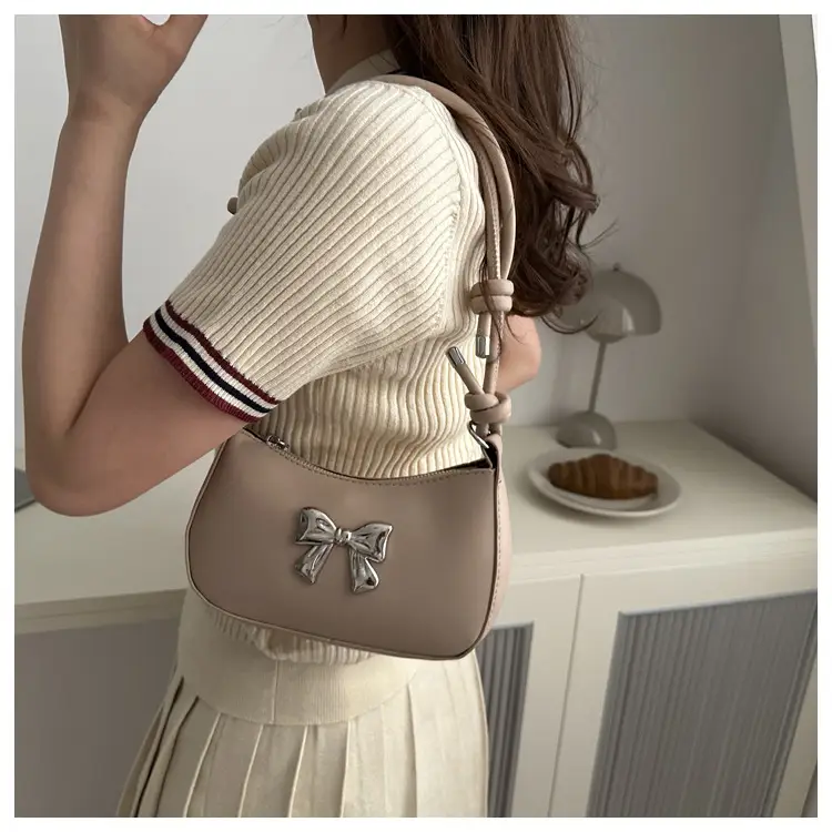 Women's Brown Bow Crossbody Bag 2024 Spring Summer — feature 15