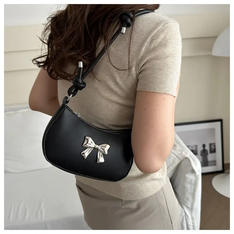 Women's Brown Bow Crossbody Bag 2024 Spring Summer — feature 9