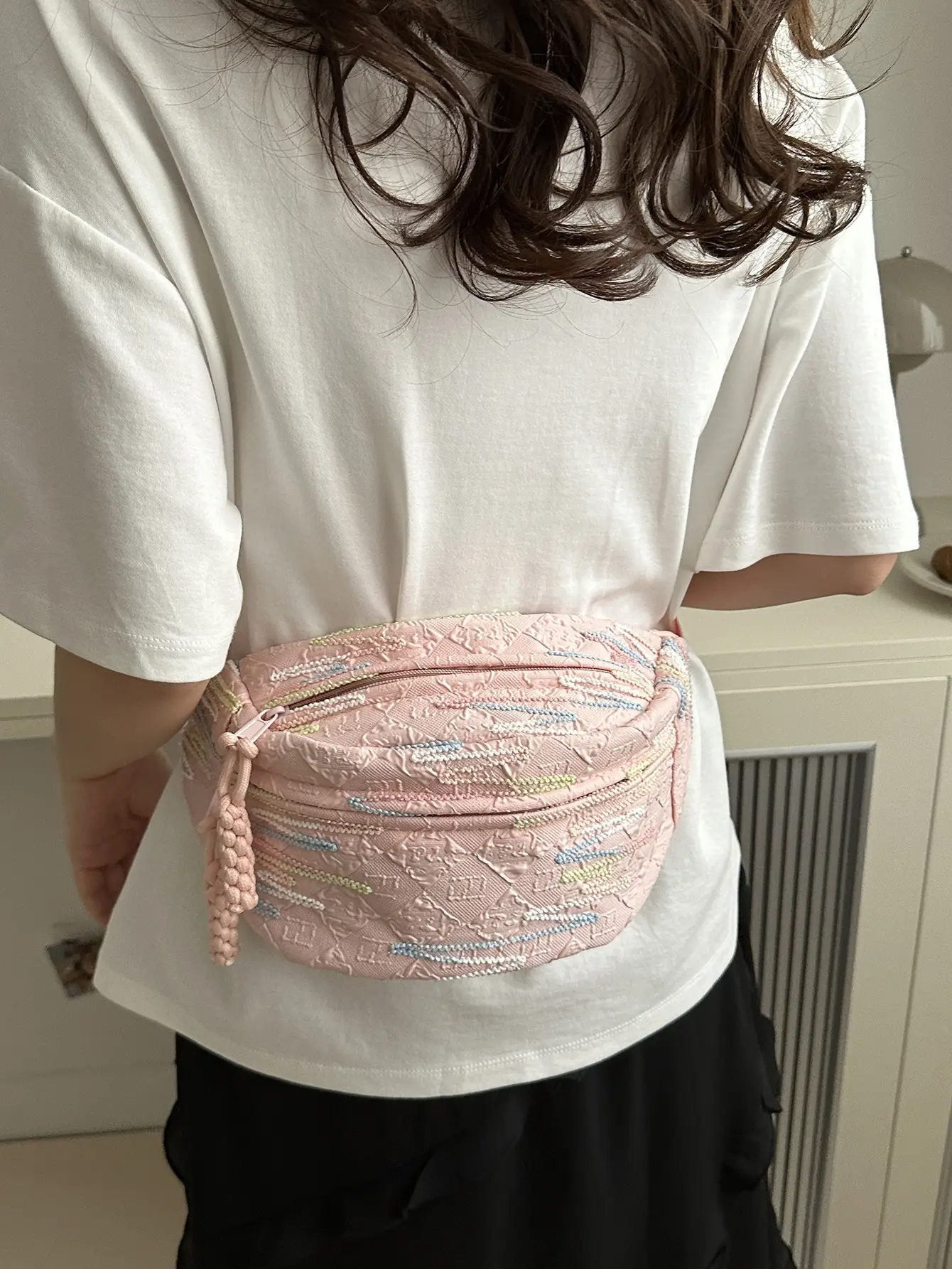 Pink Embroidered Crossbody Bag for Women 2024 - Image 4