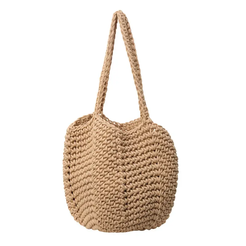 Women's Hollow Woven Bucket Bag Large Capacity Travel Bag - Image 7