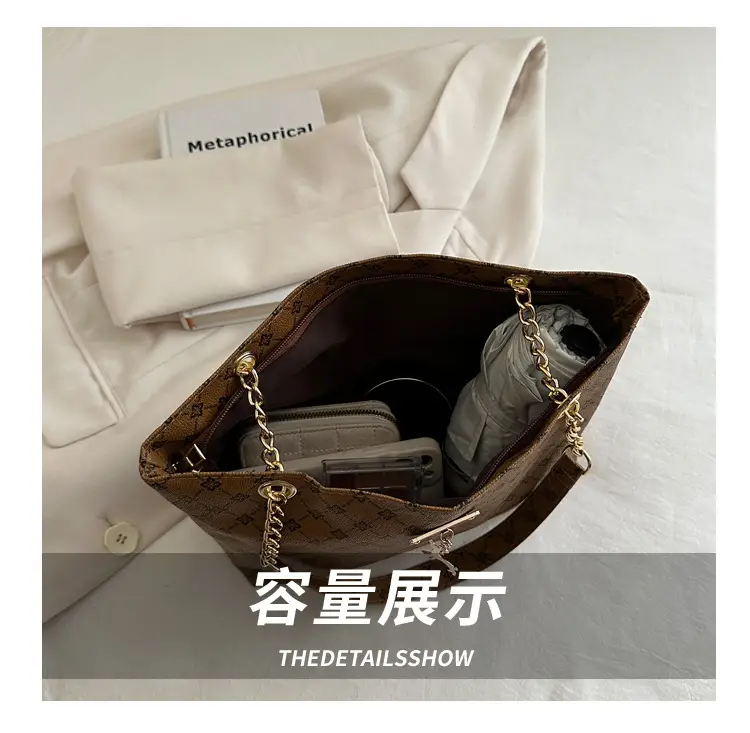 Vintage Textured Chain Shoulder Bag Women 2024 — feature 8