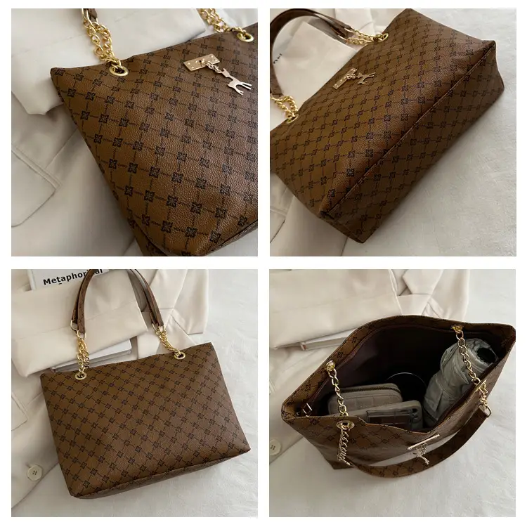 Vintage Textured Chain Shoulder Bag Women 2024 — feature 9