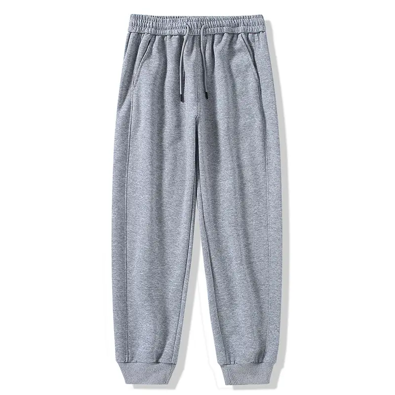 Men Black Cotton Drawstring Pants Slim Fit - Image 2