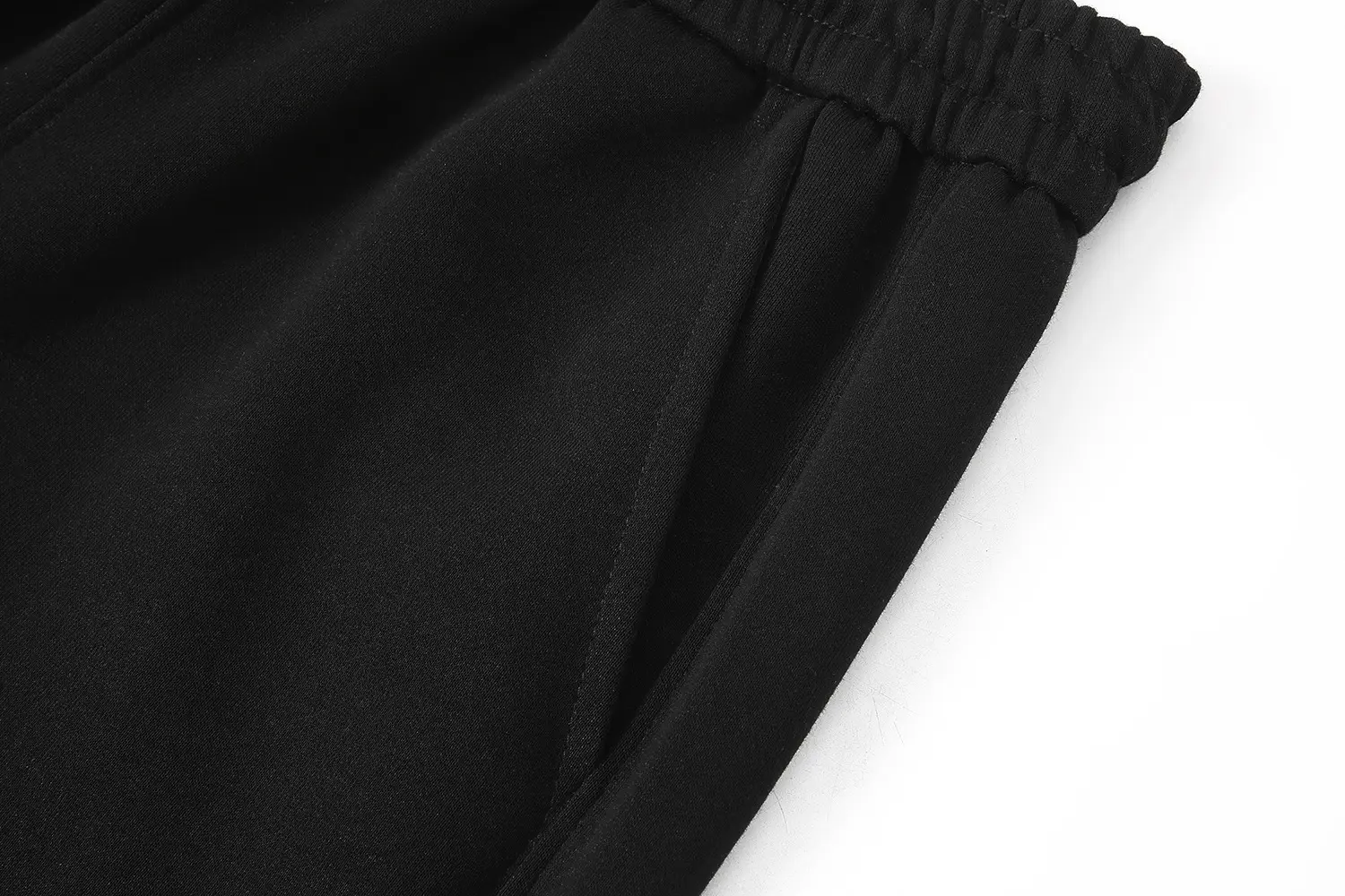 Men Black Cotton Drawstring Pants Slim Fit — feature 10