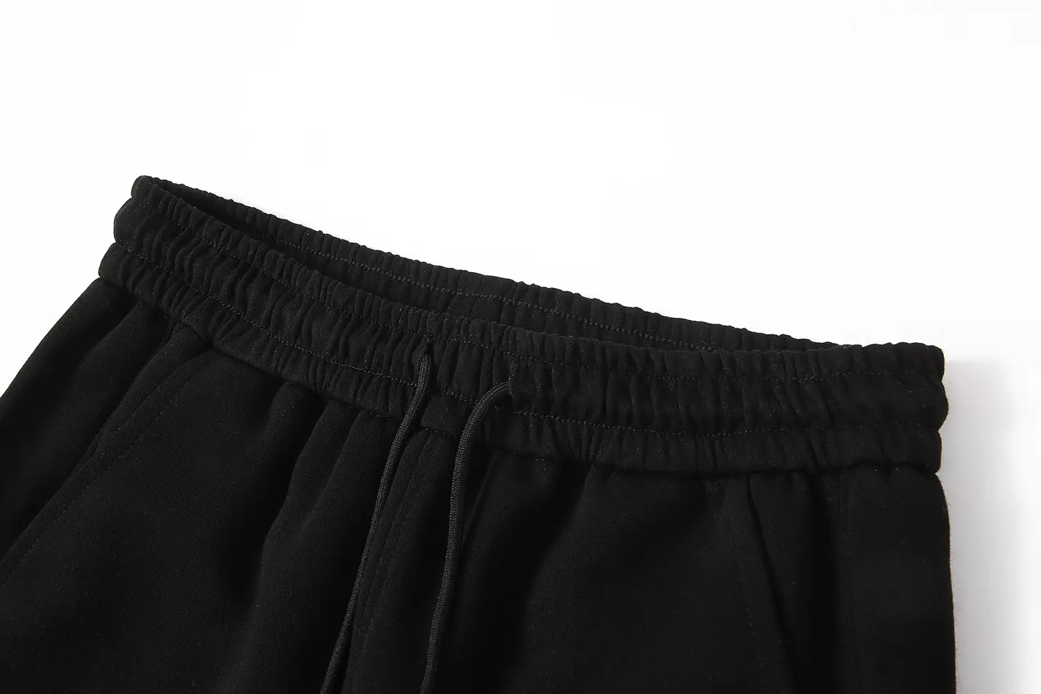 Men Black Cotton Drawstring Pants Slim Fit — feature 7