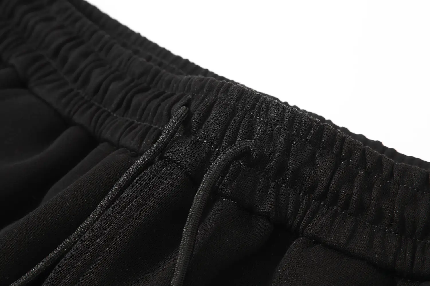 Men Black Cotton Drawstring Pants Slim Fit — feature 9