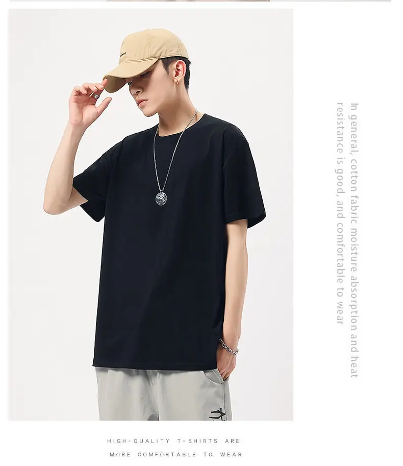 Men's Pure CoTTon Green T-Shirt Round Neck Summer — feature 11