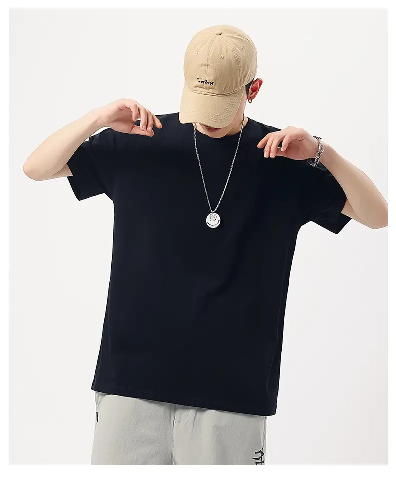 Men's Pure CoTTon Green T-Shirt Round Neck Summer — feature 12