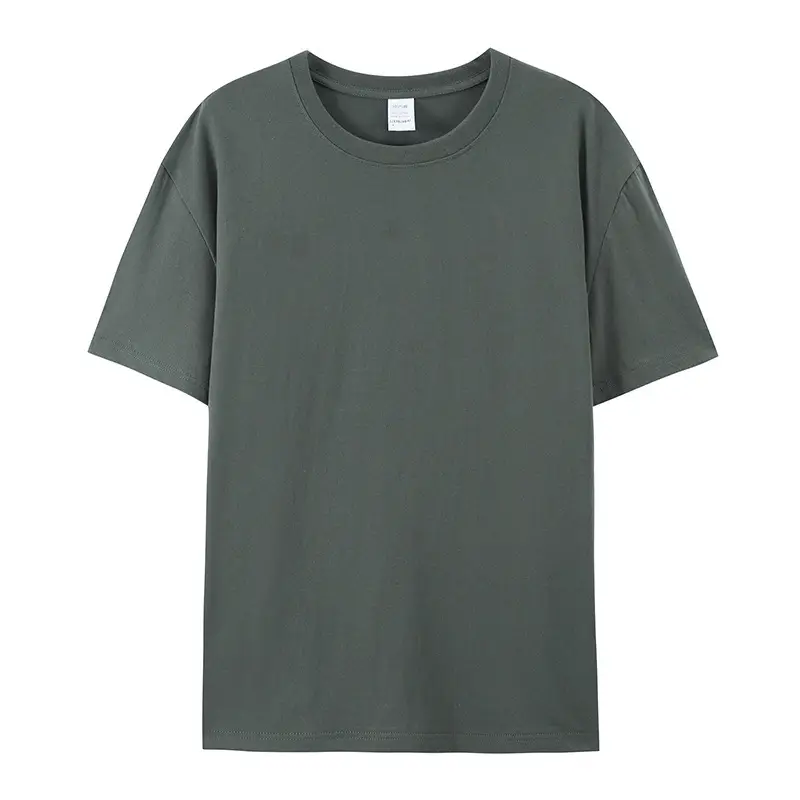 Men's Pure CoTTon Green T-Shirt Round Neck Summer - Image 4