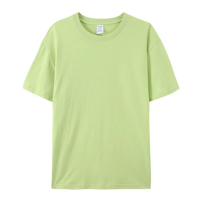 Men's Pure CoTTon Green T-Shirt Round Neck Summer - Image 6