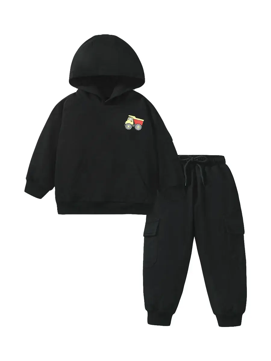 Little Maven European and American Boys Hooded Sweatshirt Suit 2024 Autum New Long-Sleeved Boys Sweatshirt Suit