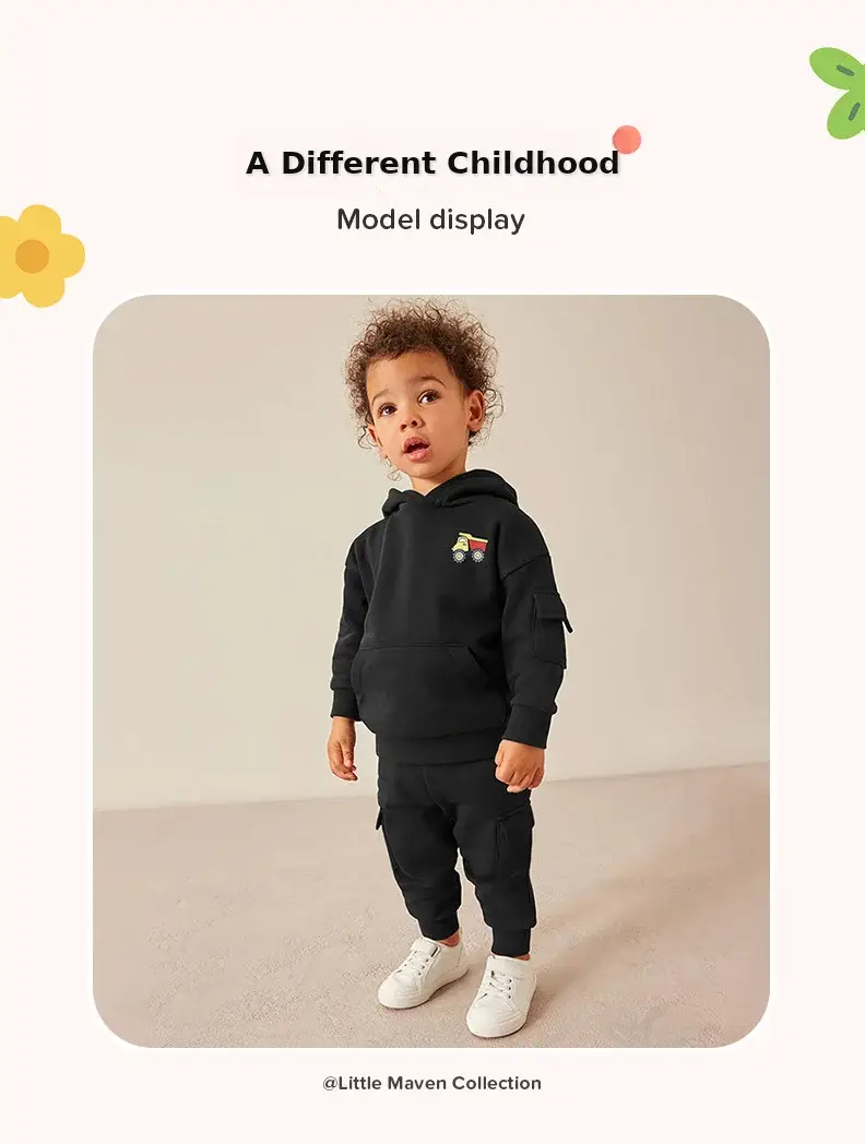 Little Maven European and American Boys Hooded Sweatshirt Suit 2024 Autum New Long-Sleeved Boys Sweatshirt Suit — feature 5