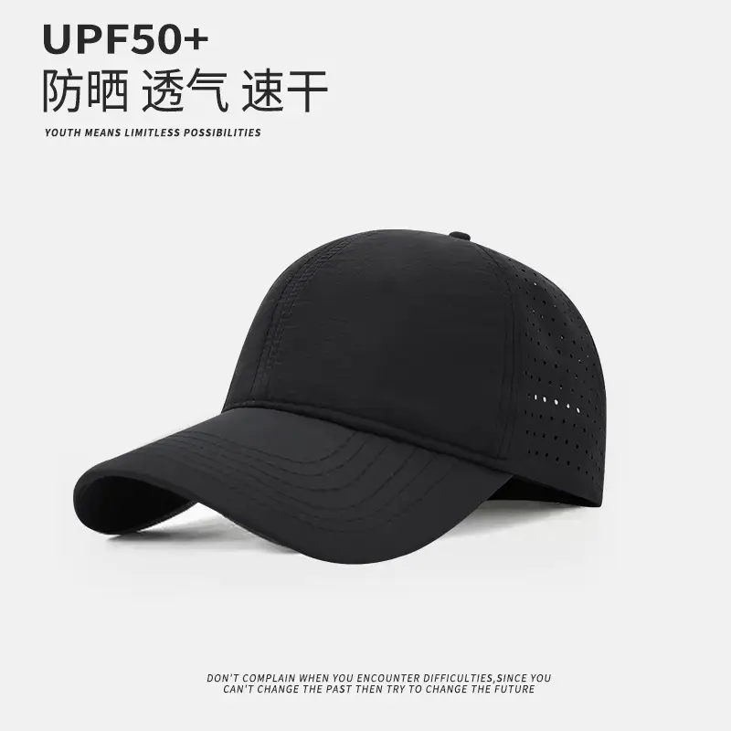 Men's Black Mesh Baseball Cap Waterproof Quick-Drying - Image 7
