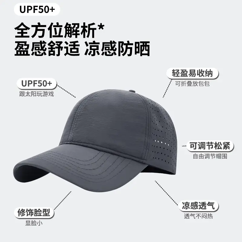 Men's Black Mesh Baseball Cap Waterproof Quick-Drying - Image 8