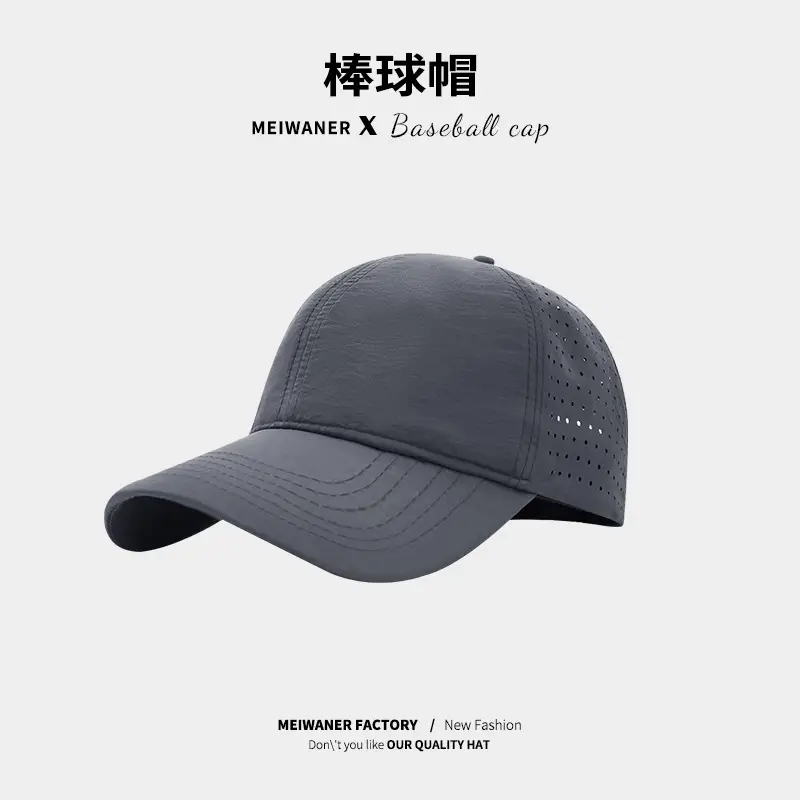 Men's Black Mesh Baseball Cap Waterproof Quick-Drying - Image 4