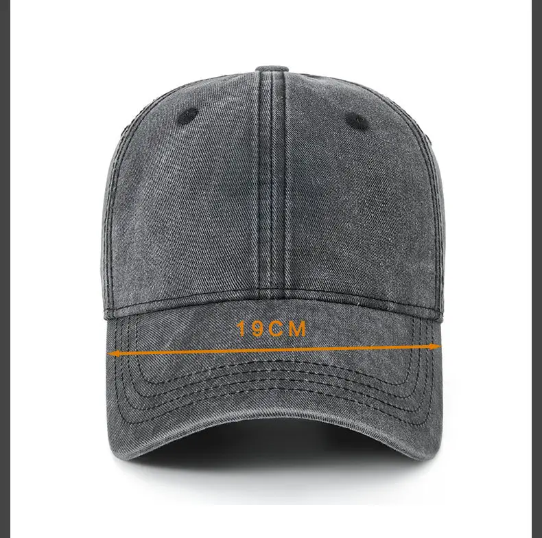 Washed Denim Duckbill Sun Hat for Women Large Grey — feature 19