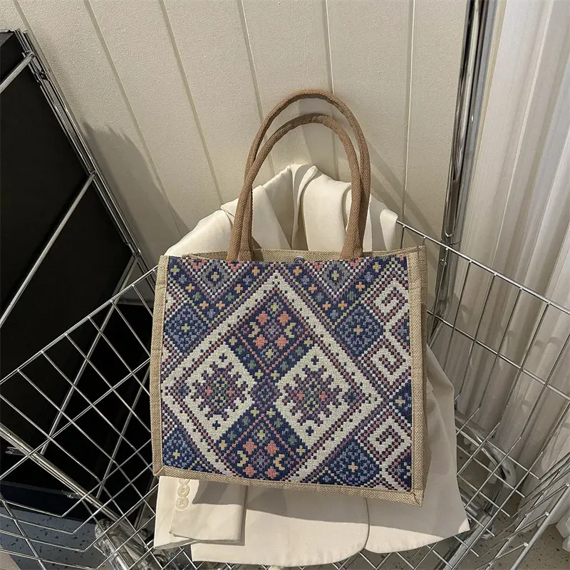 Large Capacity Ethnic Embroidered Tote Bag for Women - Image 5