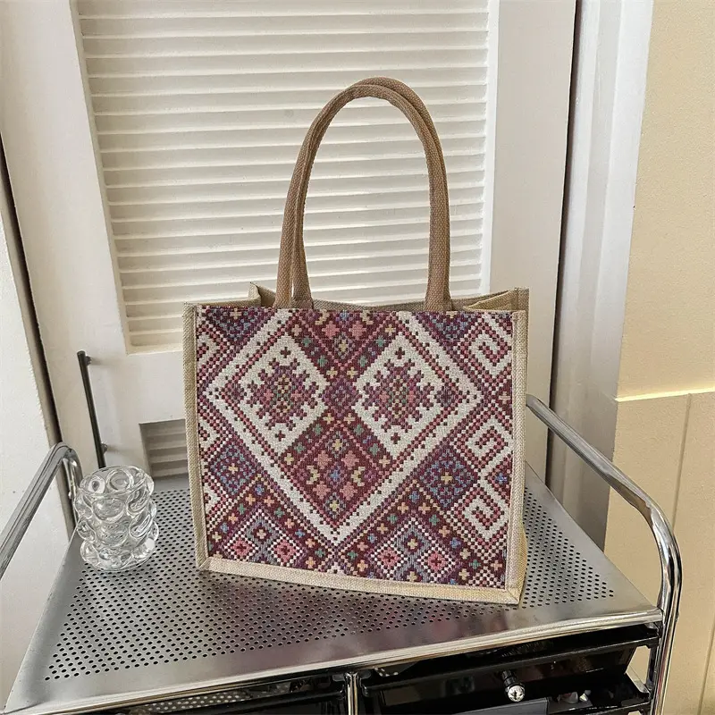 Large Capacity Ethnic Embroidered Tote Bag for Women - Image 8