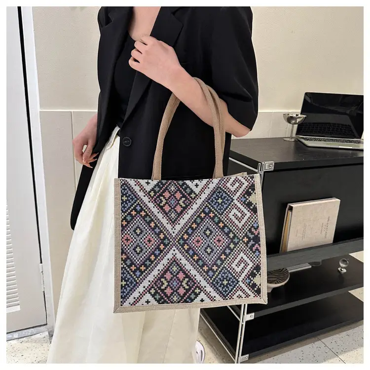 Large Capacity Ethnic Embroidered Tote Bag for Women — feature 13