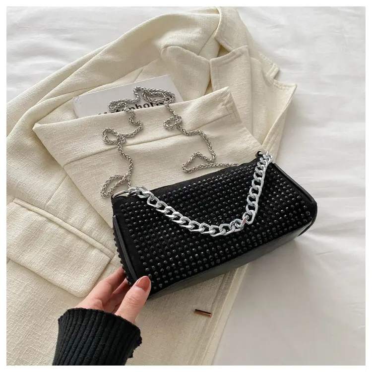 Black Full Diamond Chain Crossbody Bag for Women 2024 — feature 25