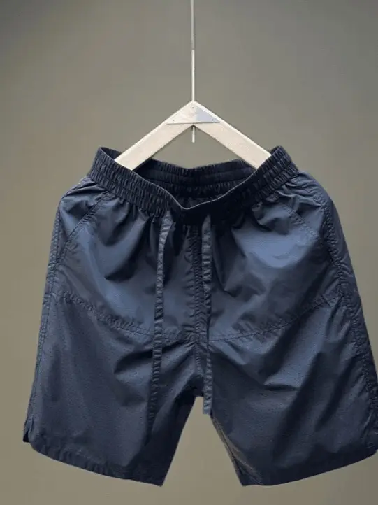 Men Grey Punched Shorts Quick Dry - Image 7