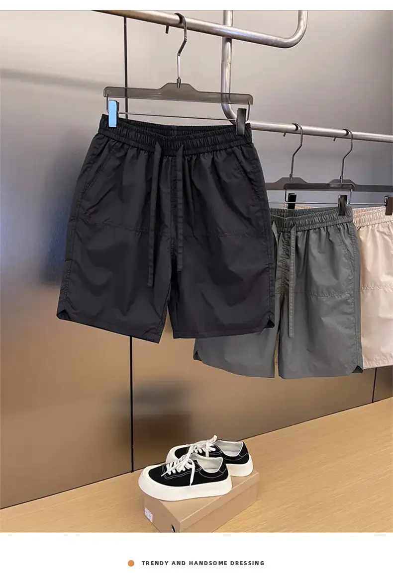 Men Grey Punched Shorts Quick Dry — feature 11