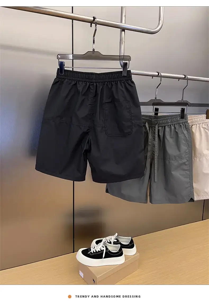 Men Grey Punched Shorts Quick Dry — feature 12