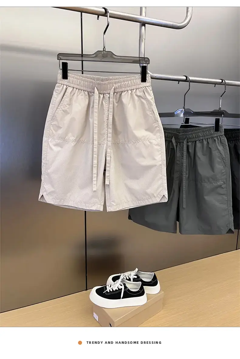 Men Grey Punched Shorts Quick Dry — feature 13