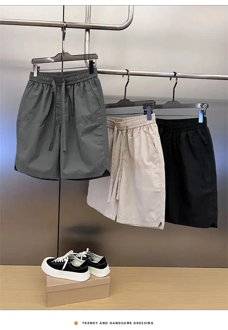Men Grey Punched Shorts Quick Dry — feature 8