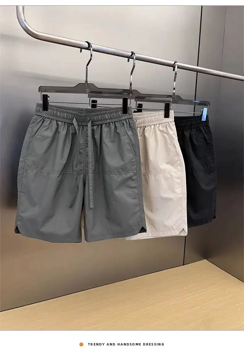 Men Grey Punched Shorts Quick Dry — feature 9