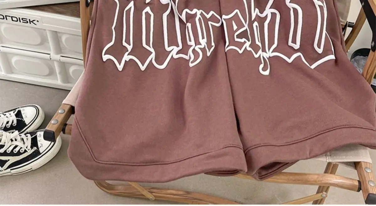 Men's Cream Foam Shorts with Pink Graphic Design — feature 3