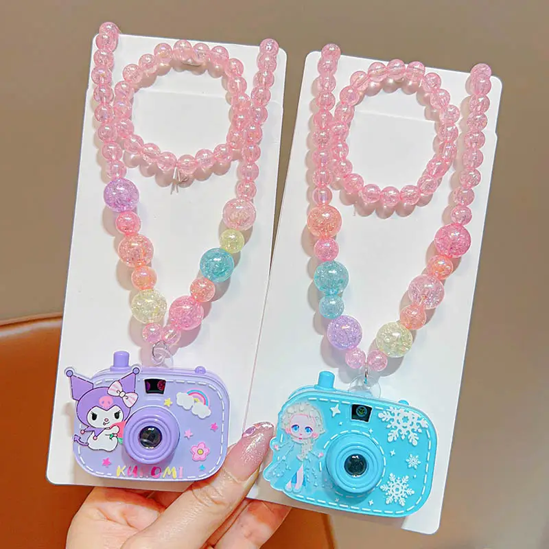Girls Cartoon Projection Camera Beaded Necklace Set — feature 28