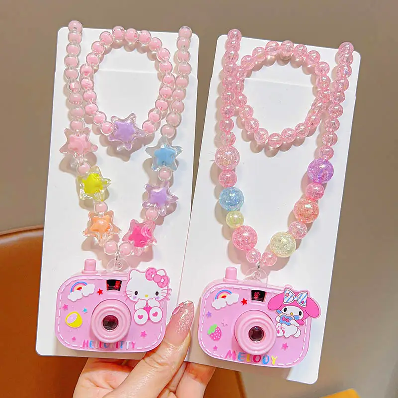 Girls Cartoon Projection Camera Beaded Necklace Set - Image 14