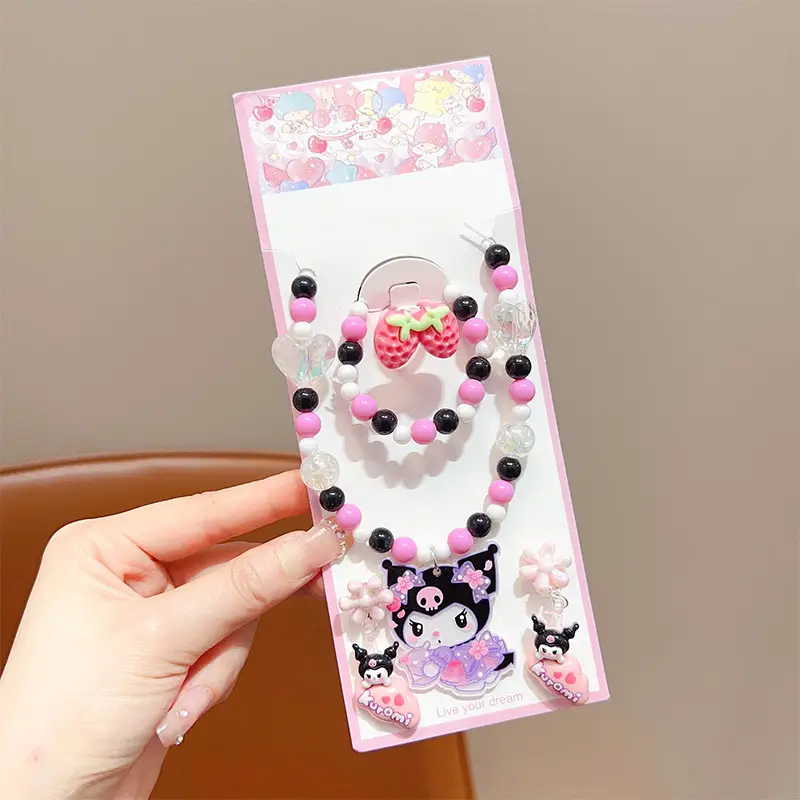 Girls Cartoon Projection Camera Beaded Necklace Set - Image 17