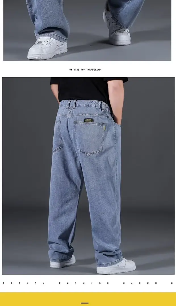 Men Blue Denim Jeans Extra Large Loose Fit 80-300kg — feature 12
