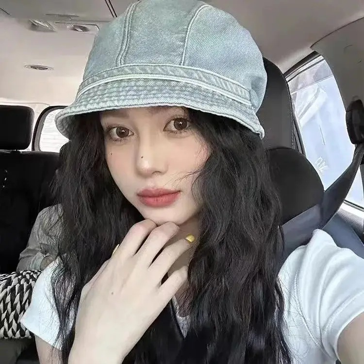 Women Blue Denim Duck Tongue Hat Spring Summer — feature 3