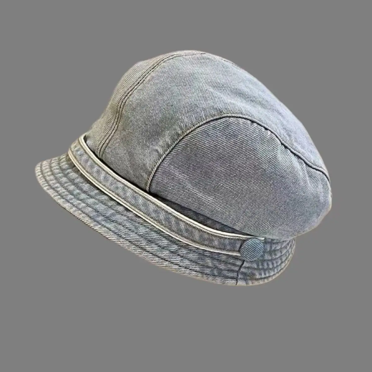Women Blue Denim Duck Tongue Hat Spring Summer — feature 7
