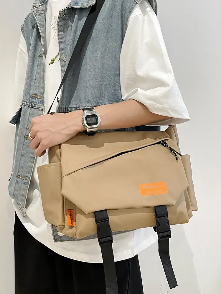 Ins College Student Shoulder Bag Black Harajuku Messenger - Image 6