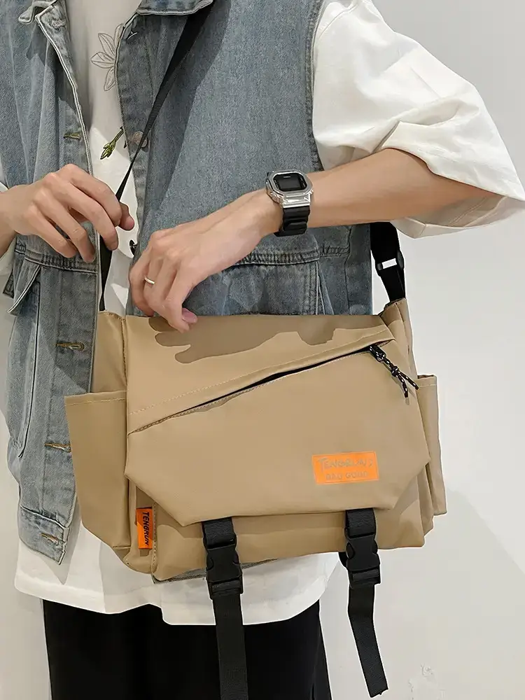 Ins College Student Shoulder Bag Black Harajuku Messenger - Image 8